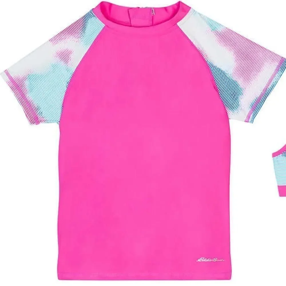 NWT EDDIE BAUER Youth Girls 4 Piece Reversible Swim Set in Pink Mul… - Sizes M & - Picture 2 of 8
